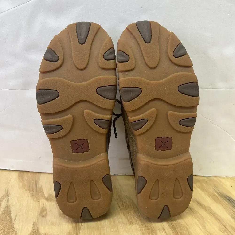 Twisted X Driving Mocs Lace Up Brown Leather Shoes Youth 5M Casual Western